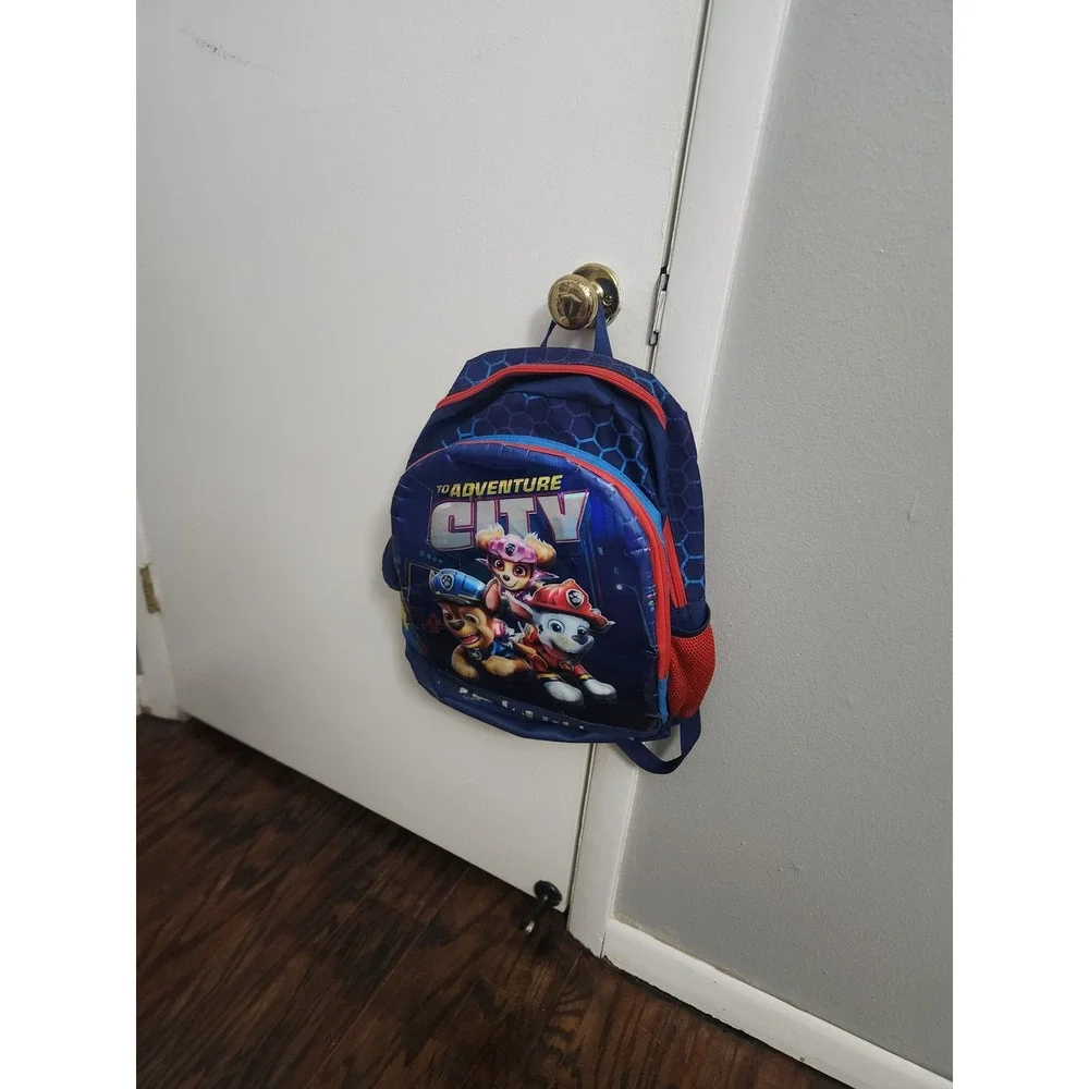 Paw Patrol The Movie Adventure City Kids Backpack Blue Red Chase Marshall Skye